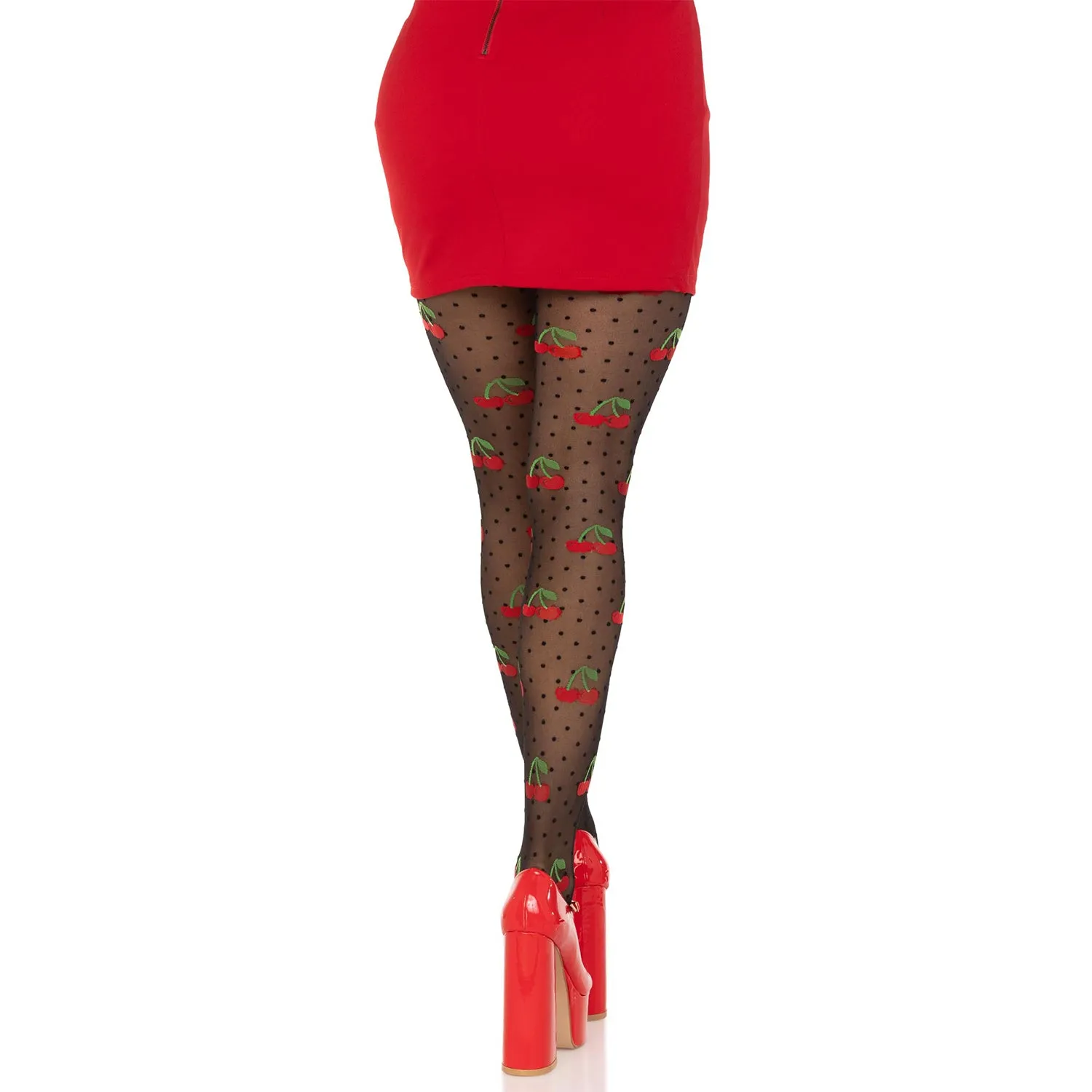 Leg Avenue | Sheer Polka Dot Cherry Tights