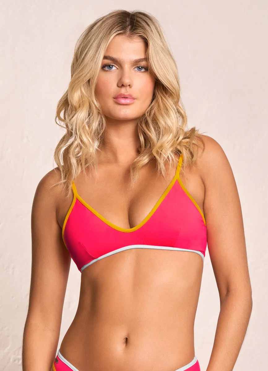 Maaji Cherry Red Great Sporty Bralette Bikini Top