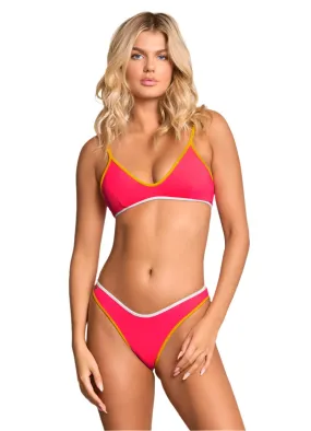 Maaji Cherry Red Great Sporty Bralette Bikini Top