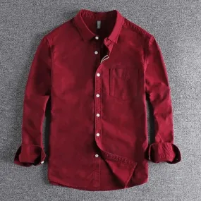 Maroon Stylish Mens Full Sleeves Shirt