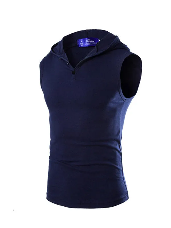 Men's Hooded Sleeveless Vest