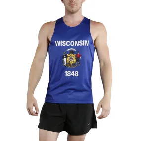 Men's Printed Singlet- Wisconsin