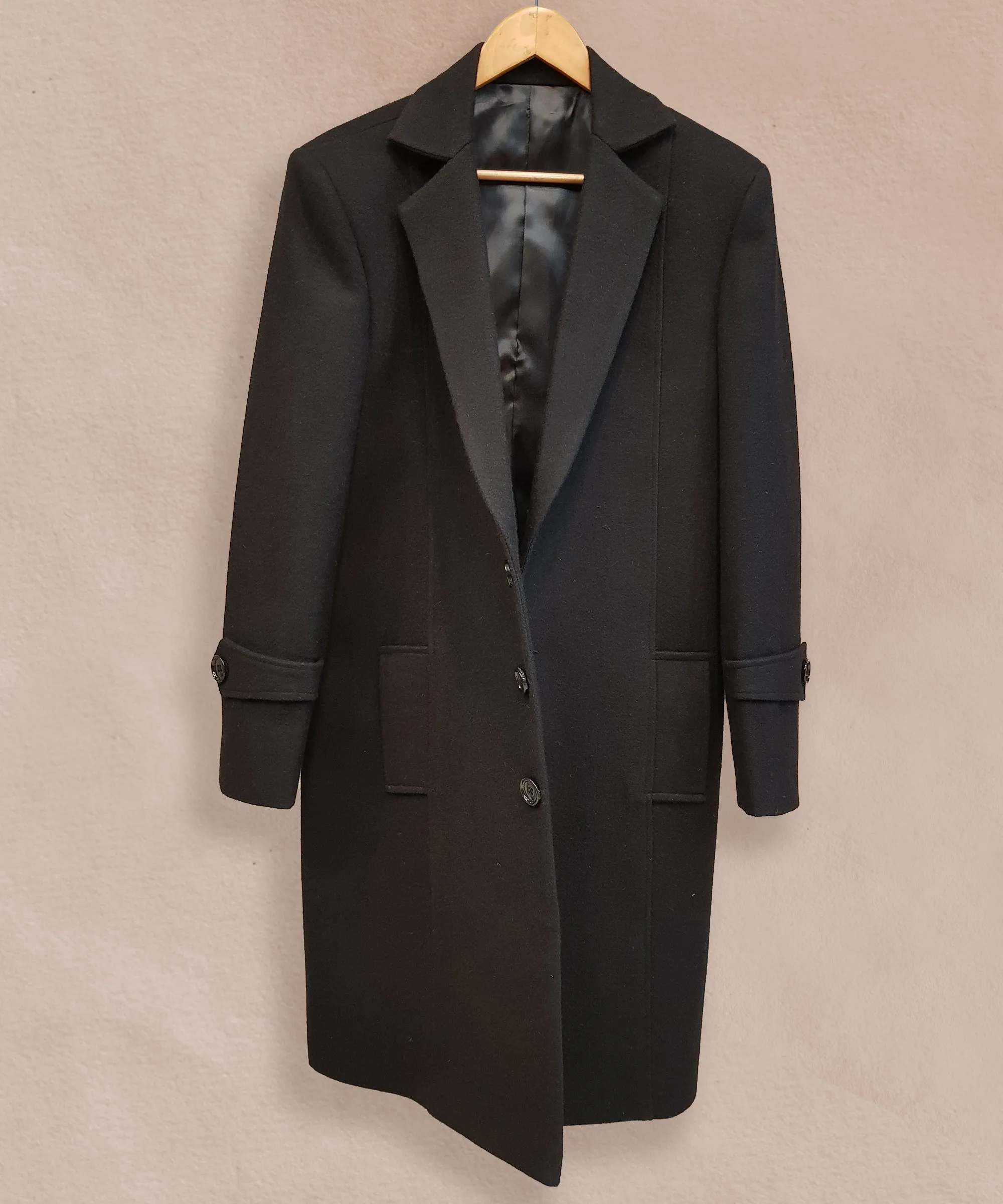 Black Midnight Balmacaan Coat