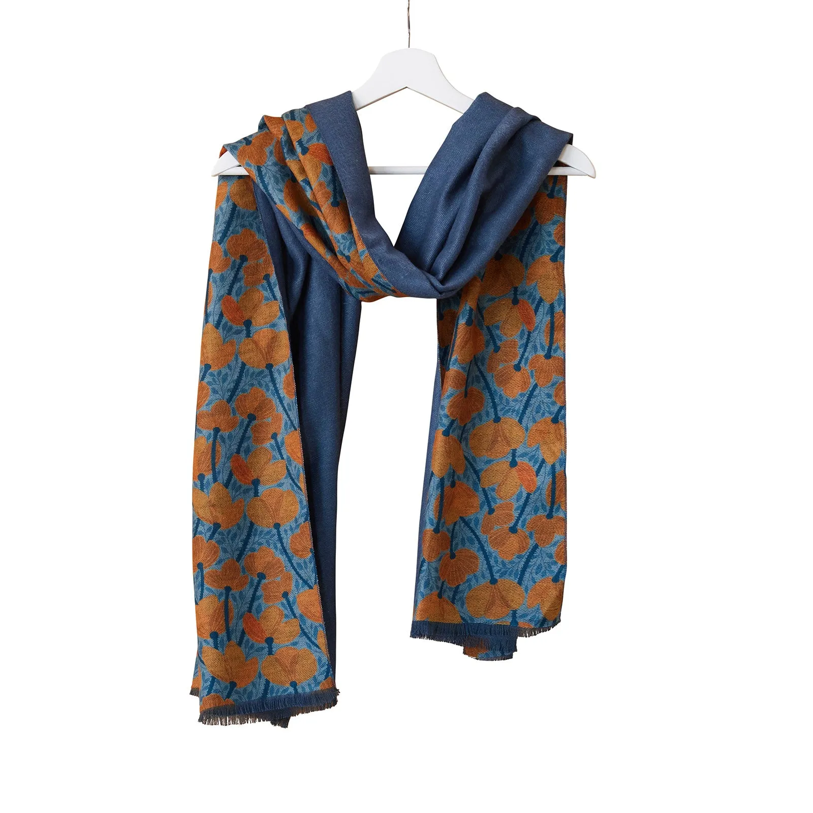 Modern Poppy Gold Reversible Wrap