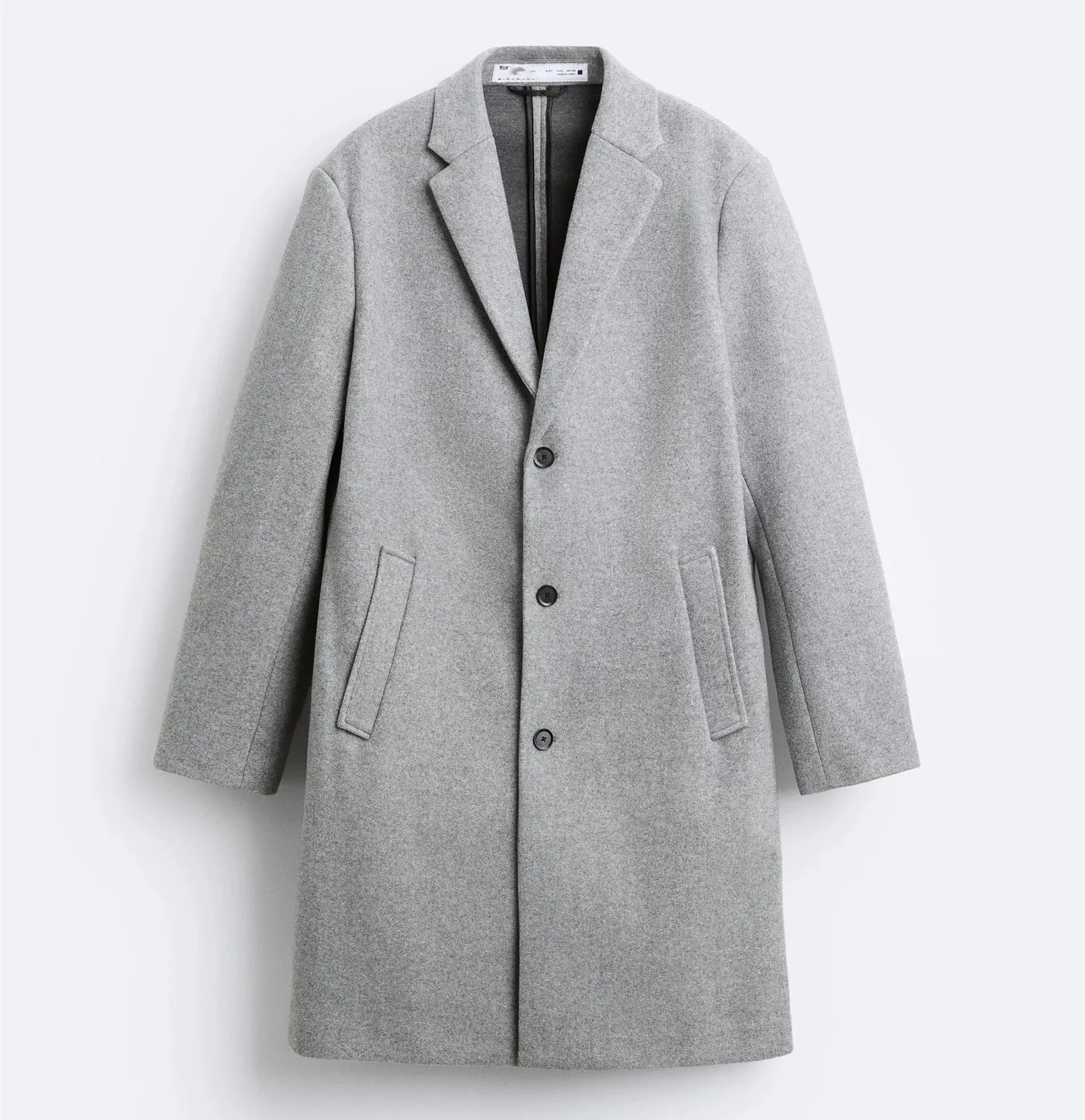 NEW TPQ Men's Woolen Mid-Length Coat