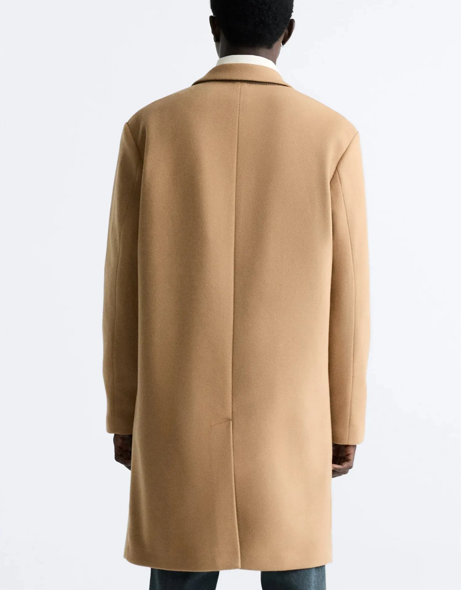 NEW TPQ Men's Woolen Mid-Length Coat