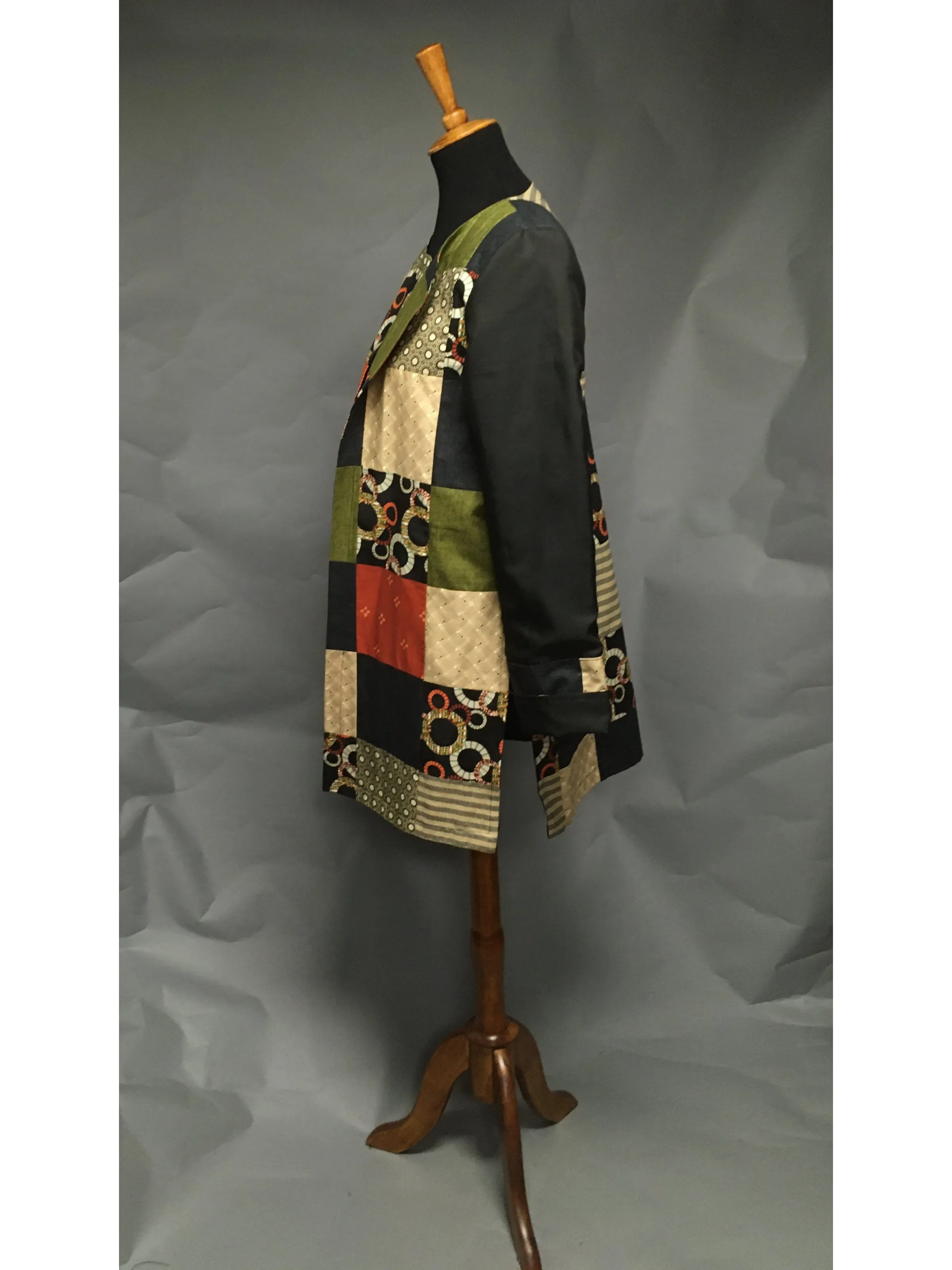 *Pieced Cotton Reversible Coat