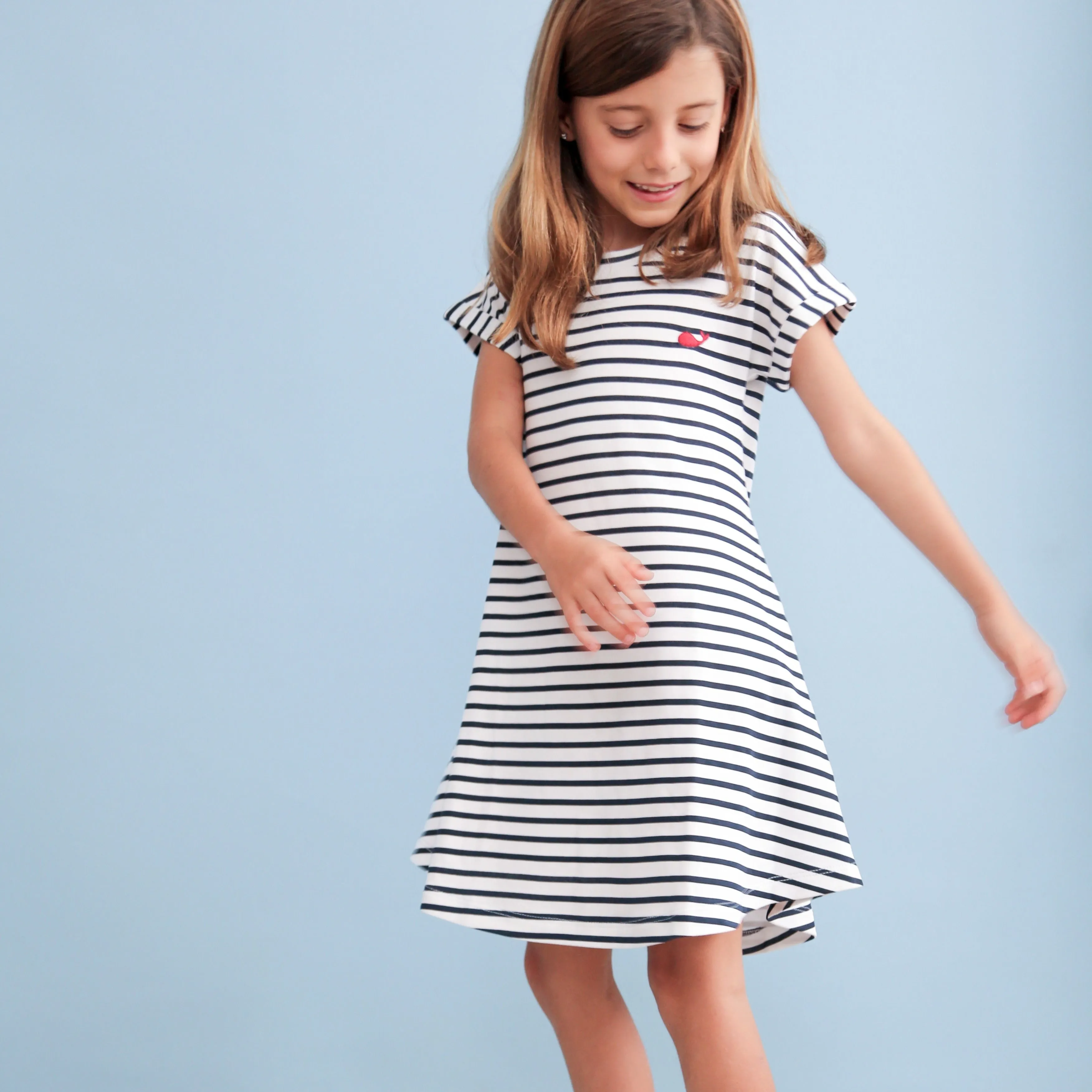 Pima Cotton Striped Dress