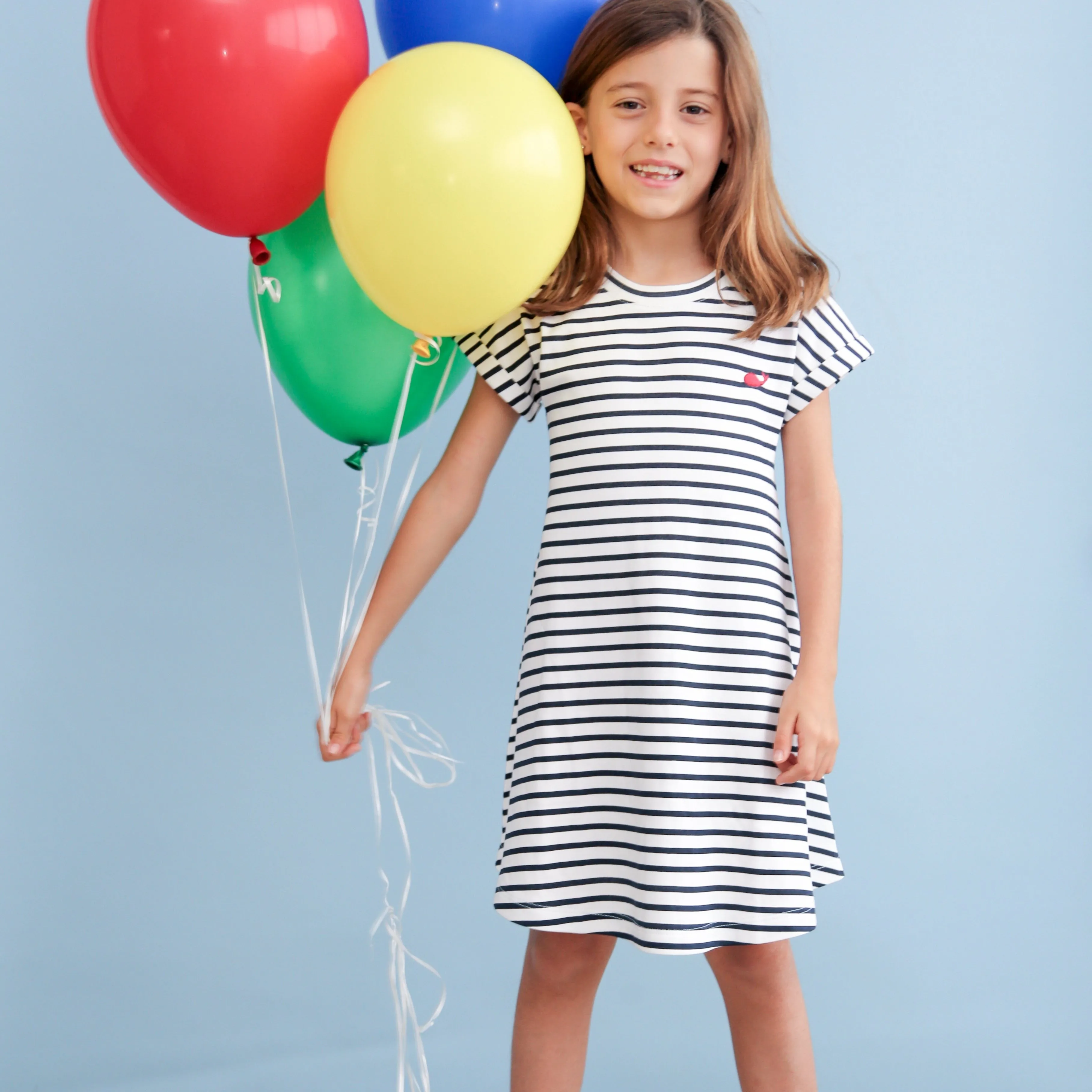 Pima Cotton Striped Dress