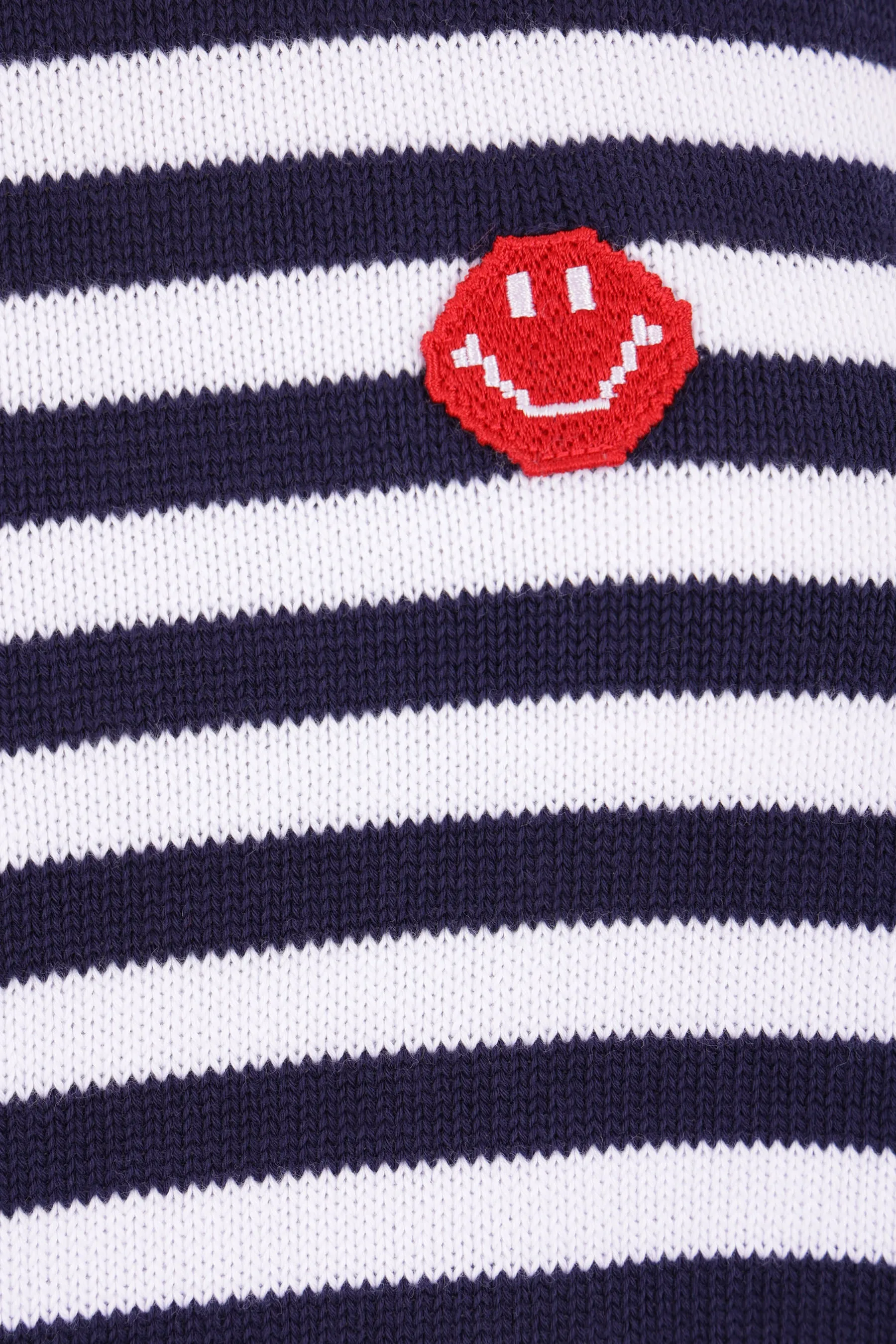 Pixel striped cotton pullover