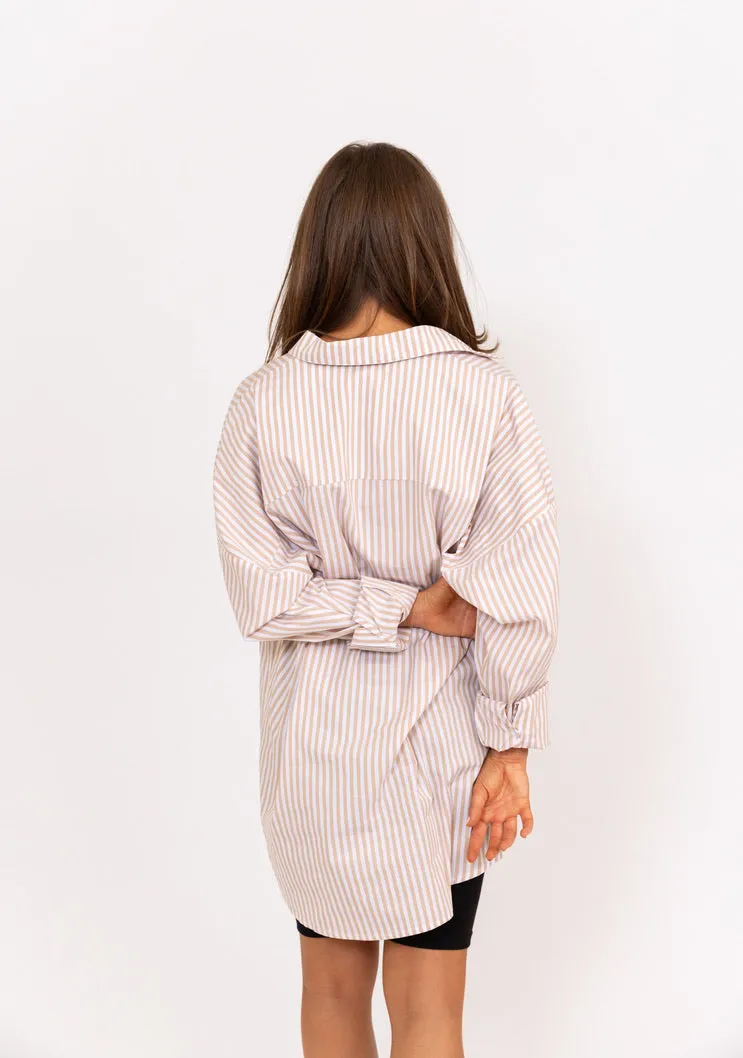 Poplin Striped Oversized Tunic