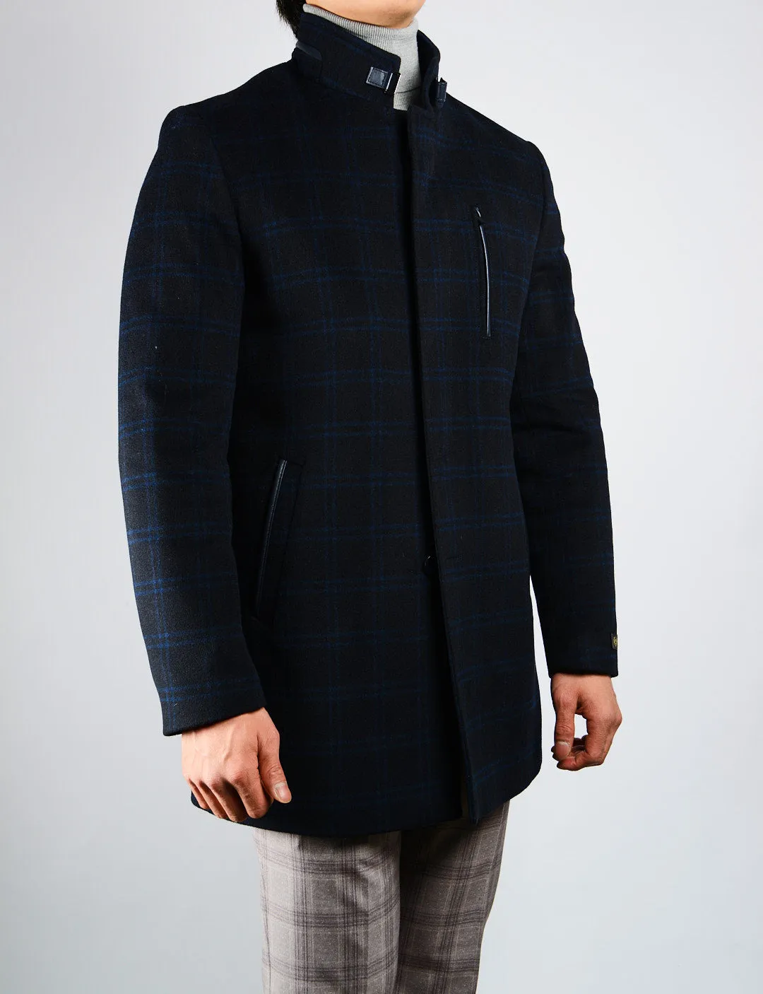 Preston Check Cadet Collar Coat