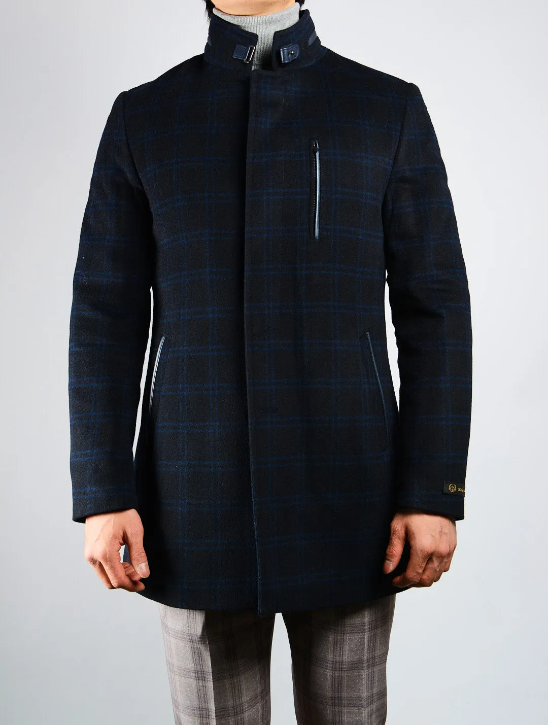 Preston Check Cadet Collar Coat