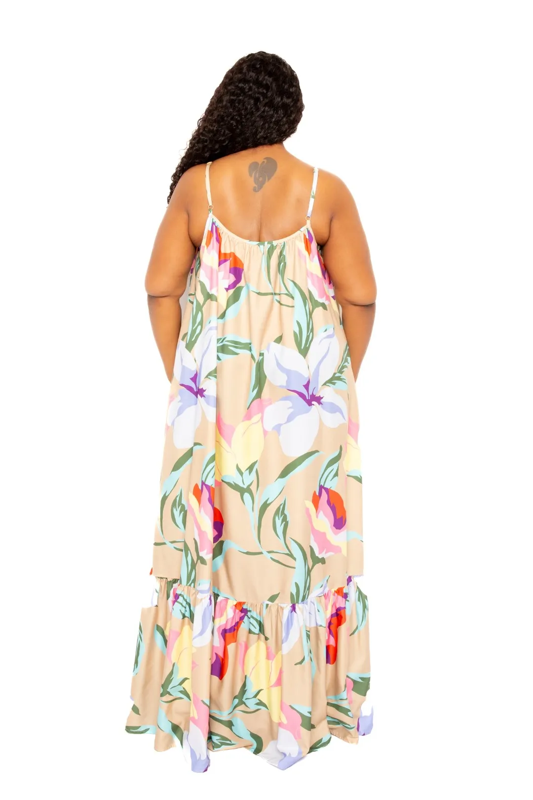 Printed Voluminous Maxi Dress