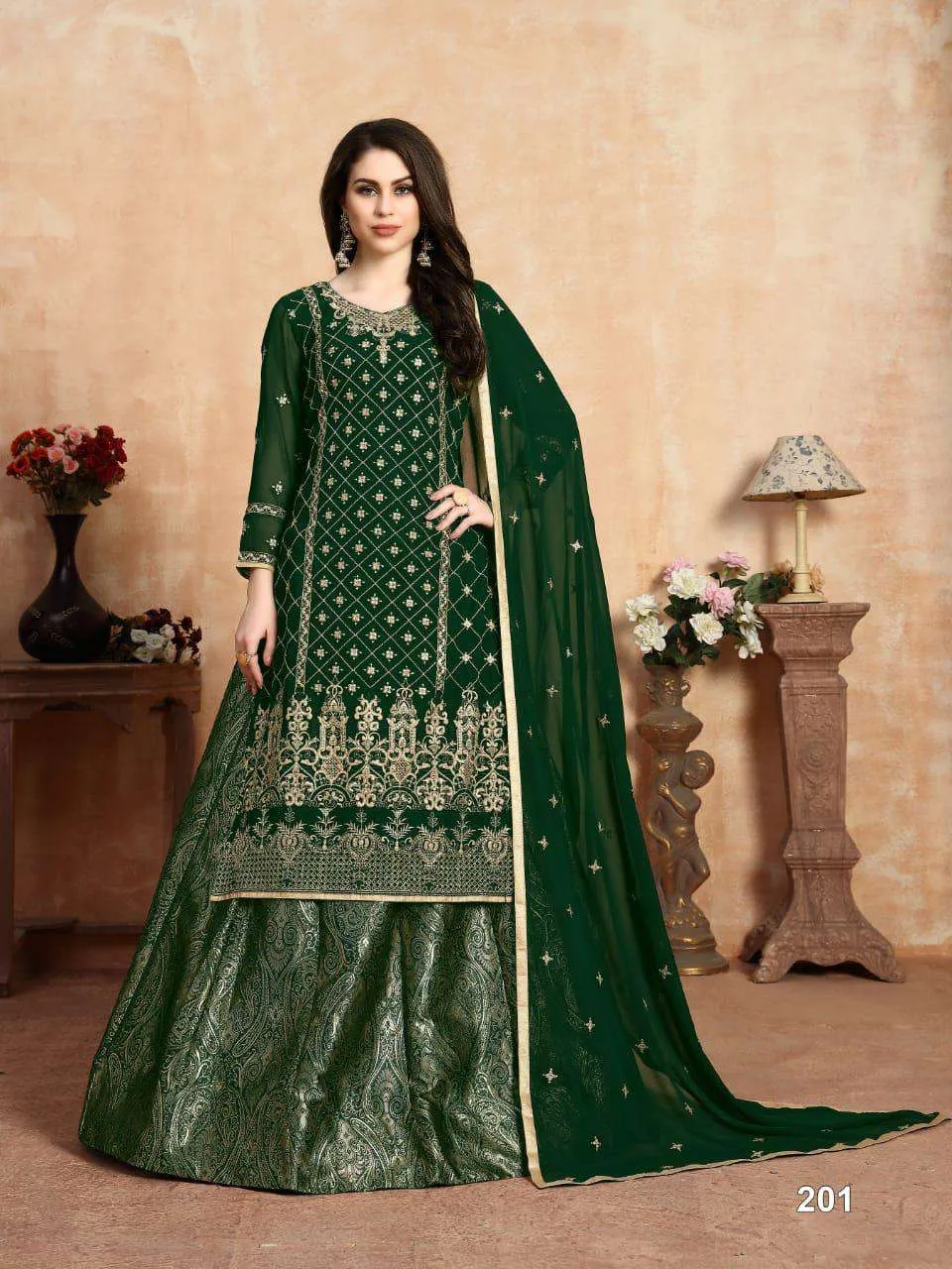 Pure Georgette Banarasi Lehenga Party Wear Stylish Suit