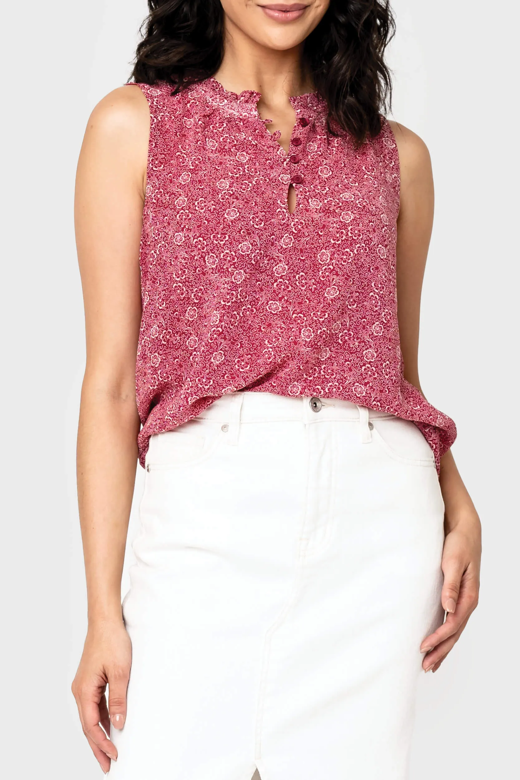 Respect the Ruffle Sleeveless Blouse