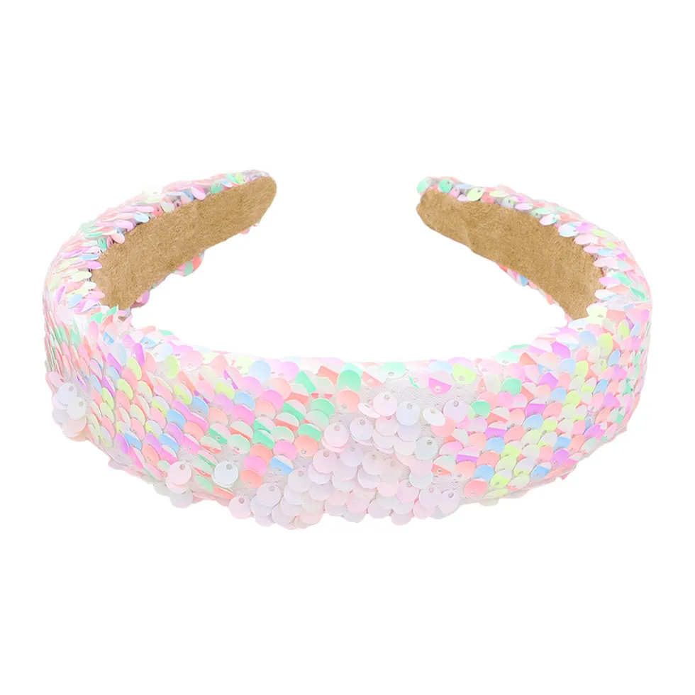 Reversible Hologram Sequin Headband