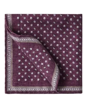 Reversible Silk Pocket Square | Purple