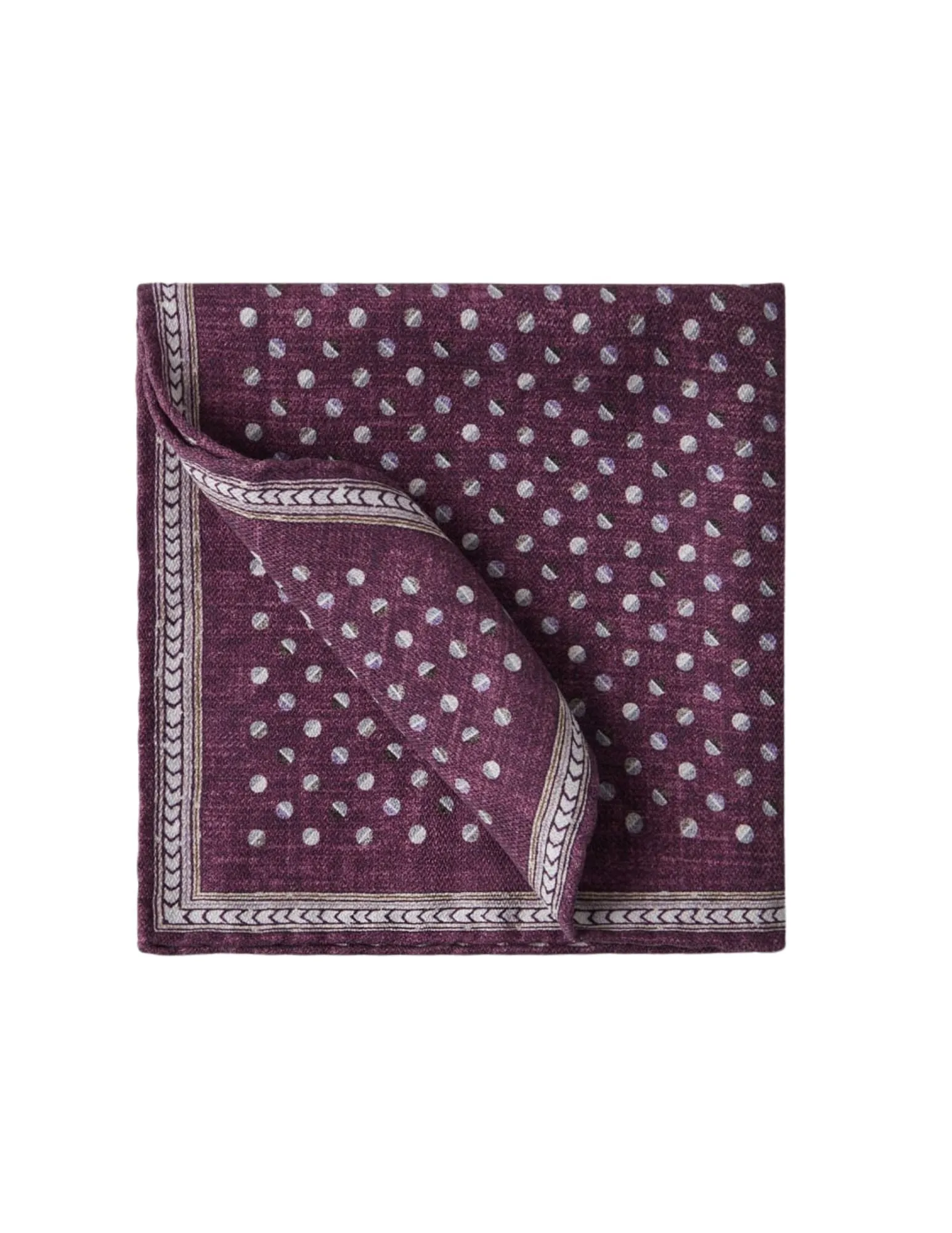 Reversible Silk Pocket Square | Purple