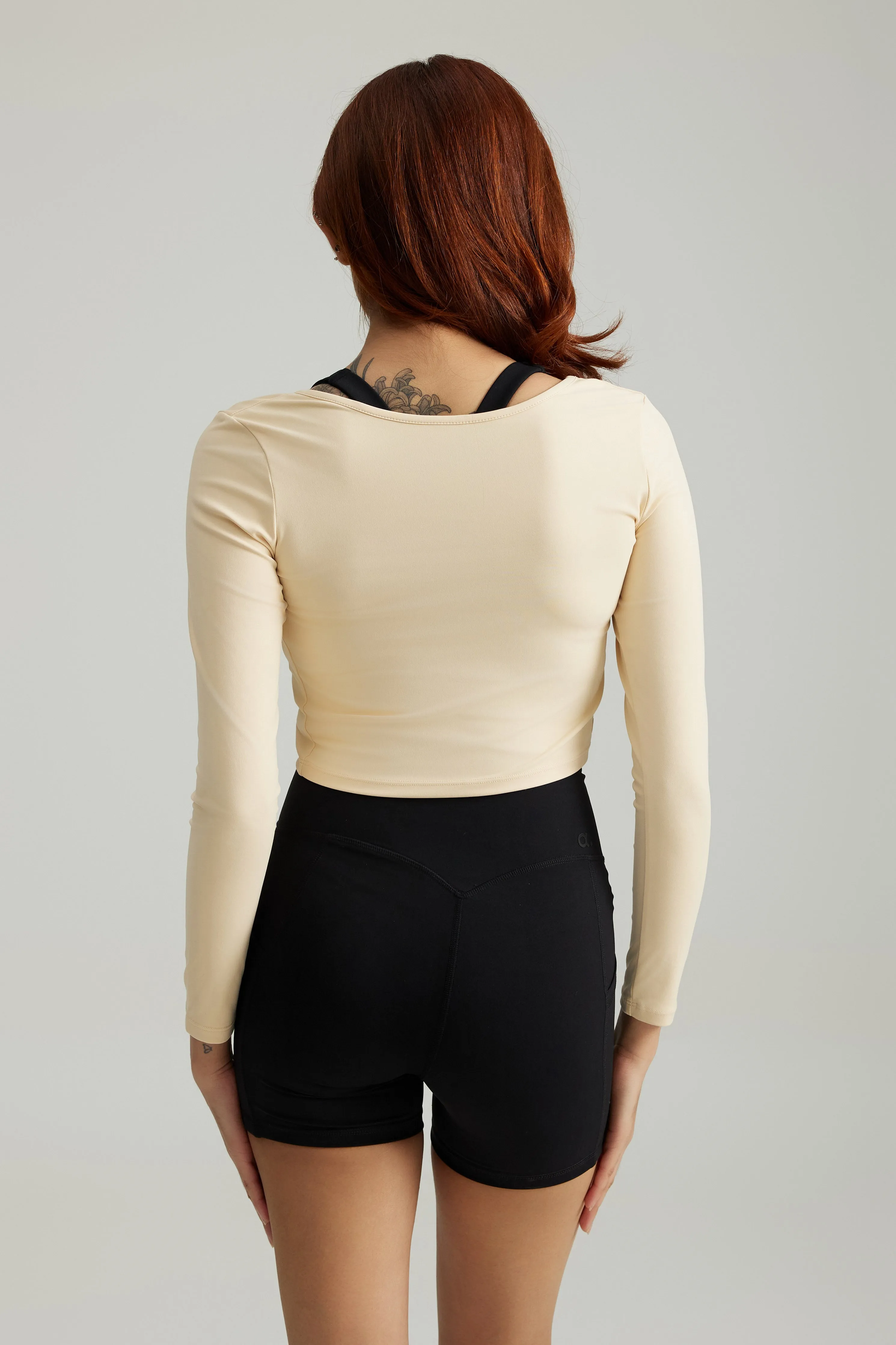 Reversible Twist Long Sleeve in Eggnog