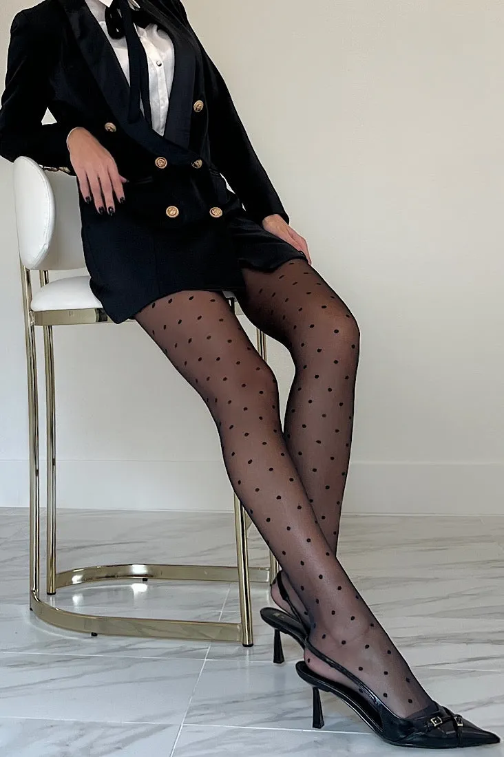 Sheer Polka Dot Tights