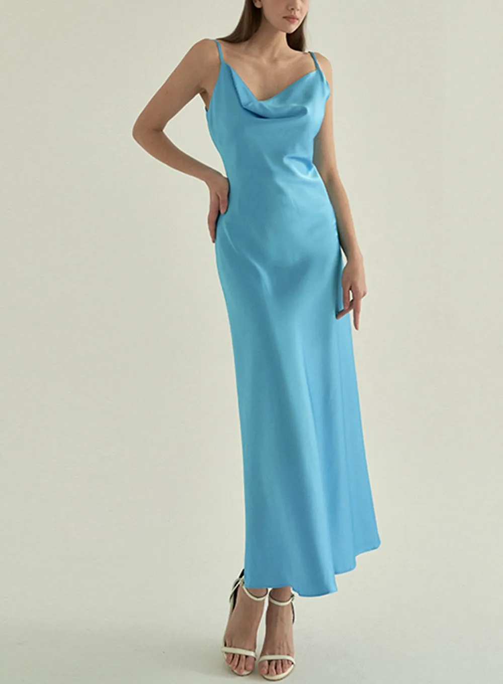 Silky Sleeveless Party Dress IA13