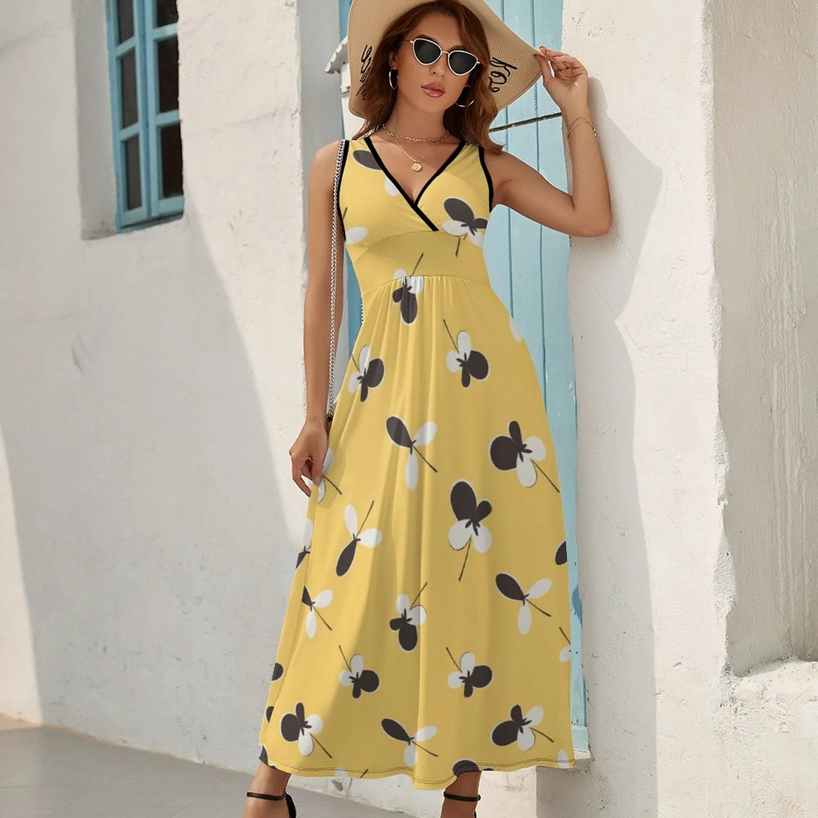 Sleeveless Long Dress (NZ028) Sleeveless dress