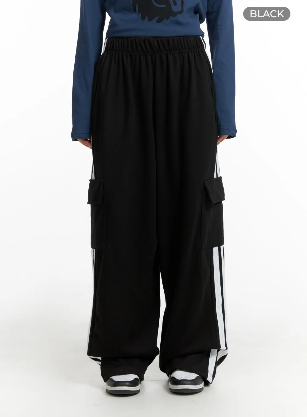 Striped Cargo Sweatpants IM405