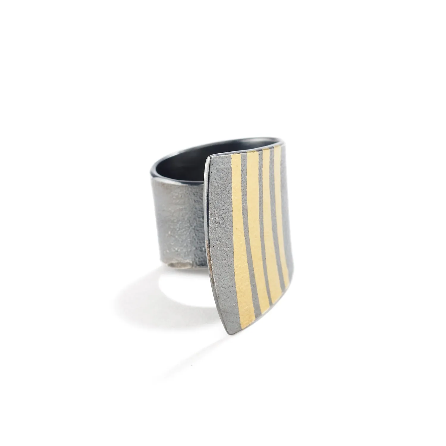 Striped Gold Ring