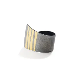 Striped Gold Ring