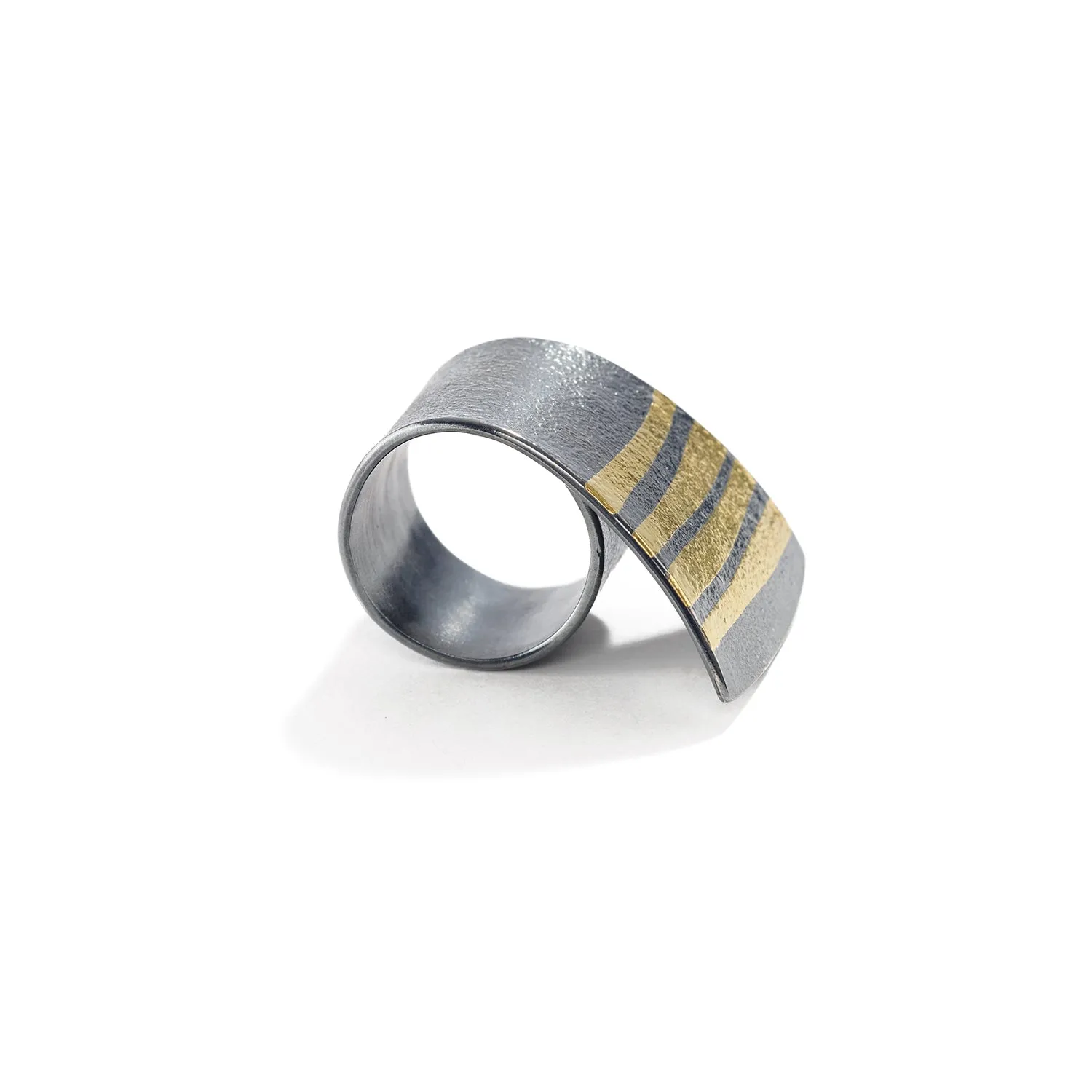 Striped Gold Ring