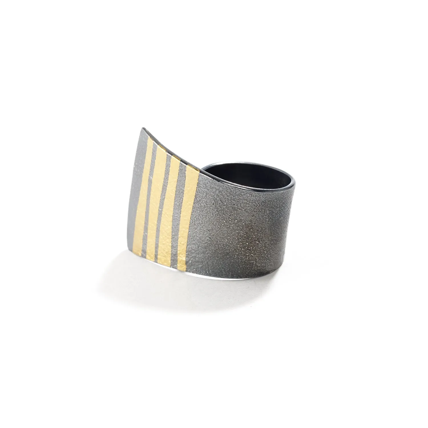 Striped Gold Ring