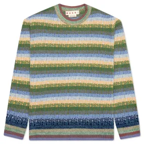 Striped Mohair Sweater - Lake