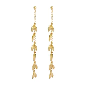 Stylish Long Leaf Tassel Dangle Drop Party Earring - 2 Colors