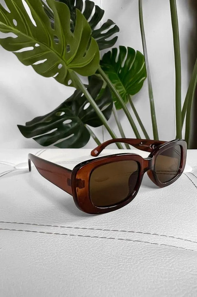 Stylish Oval Transparrent Frame Sunglasses