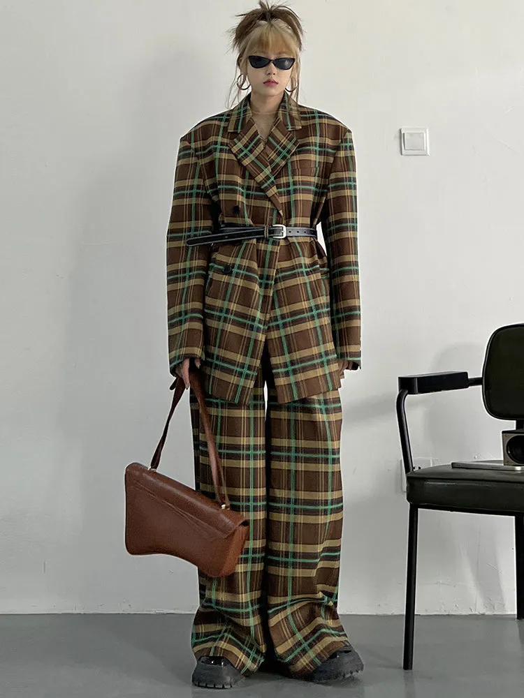 Teruma Oversized Plaid Coat