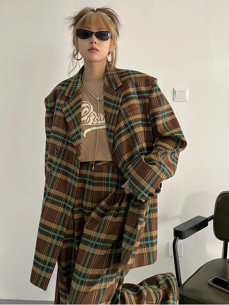 Teruma Oversized Plaid Coat