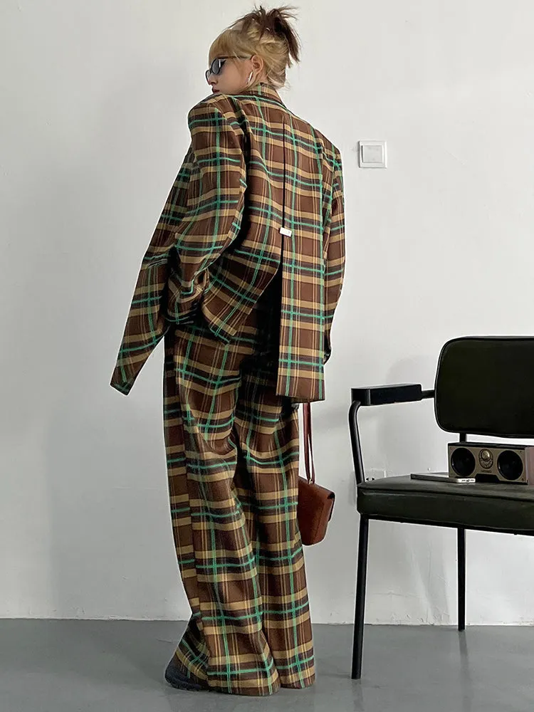 Teruma Oversized Plaid Coat