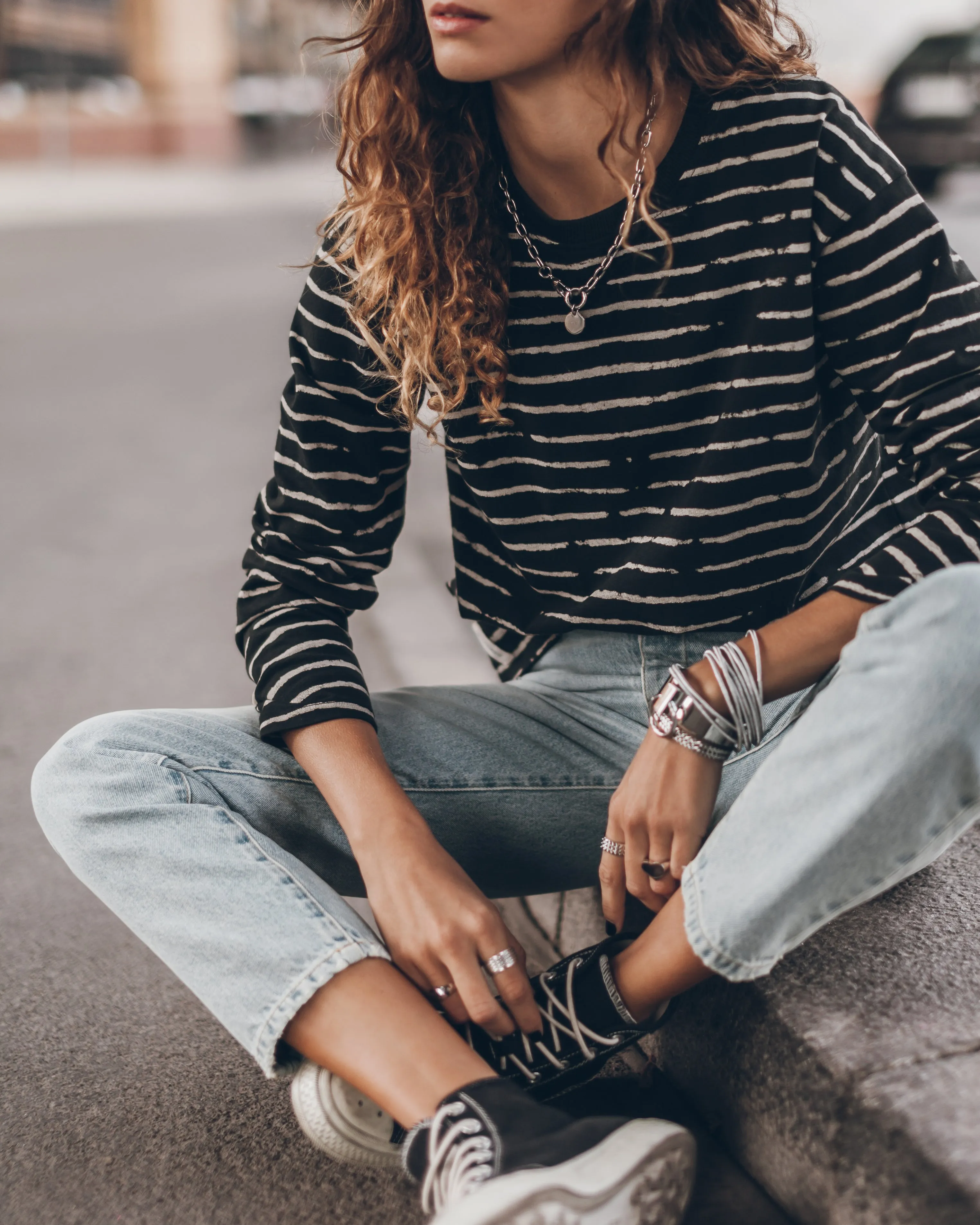 The Striped Black Longsleeve