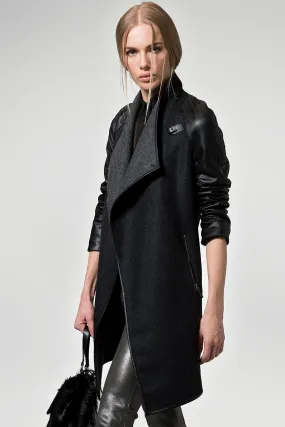 Vera - Anthracite Grey Wool Coat