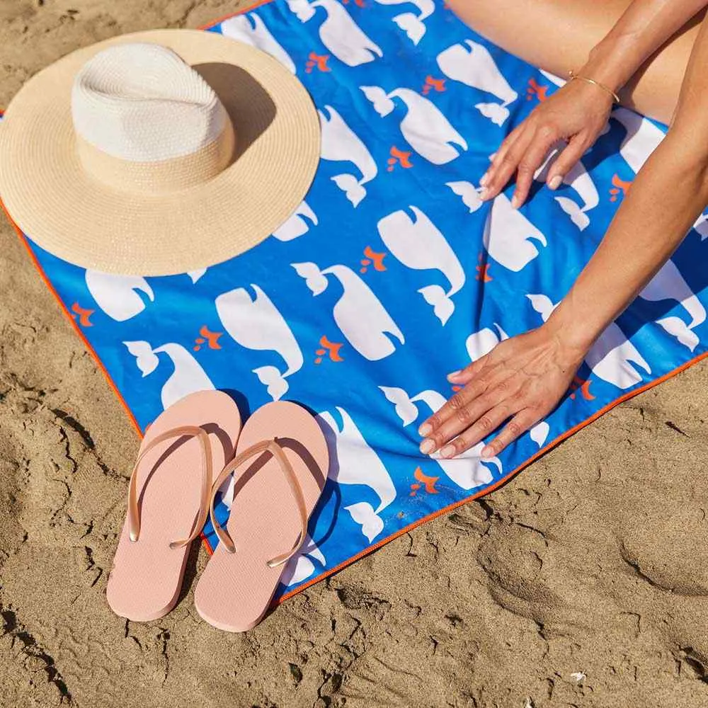 Whales Reversible Eco Beach Towel