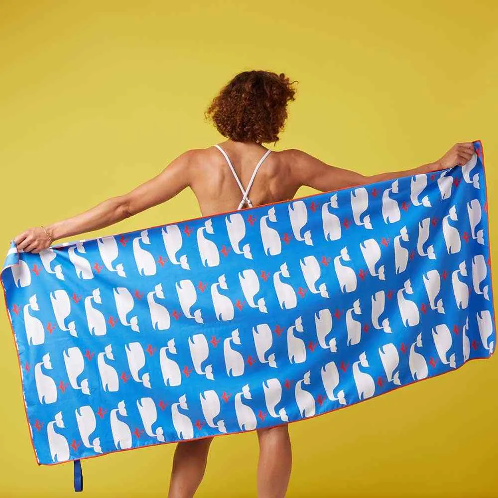 Whales Reversible Eco Beach Towel