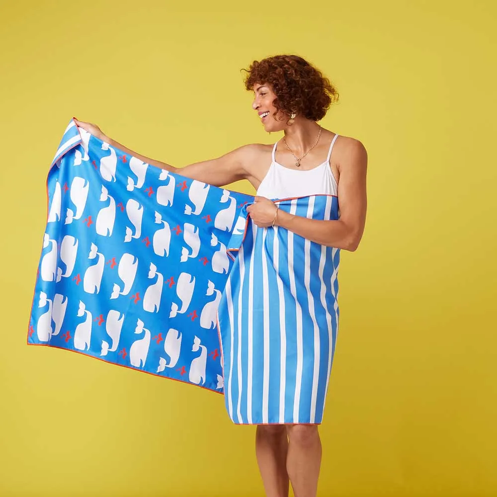 Whales Reversible Eco Beach Towel