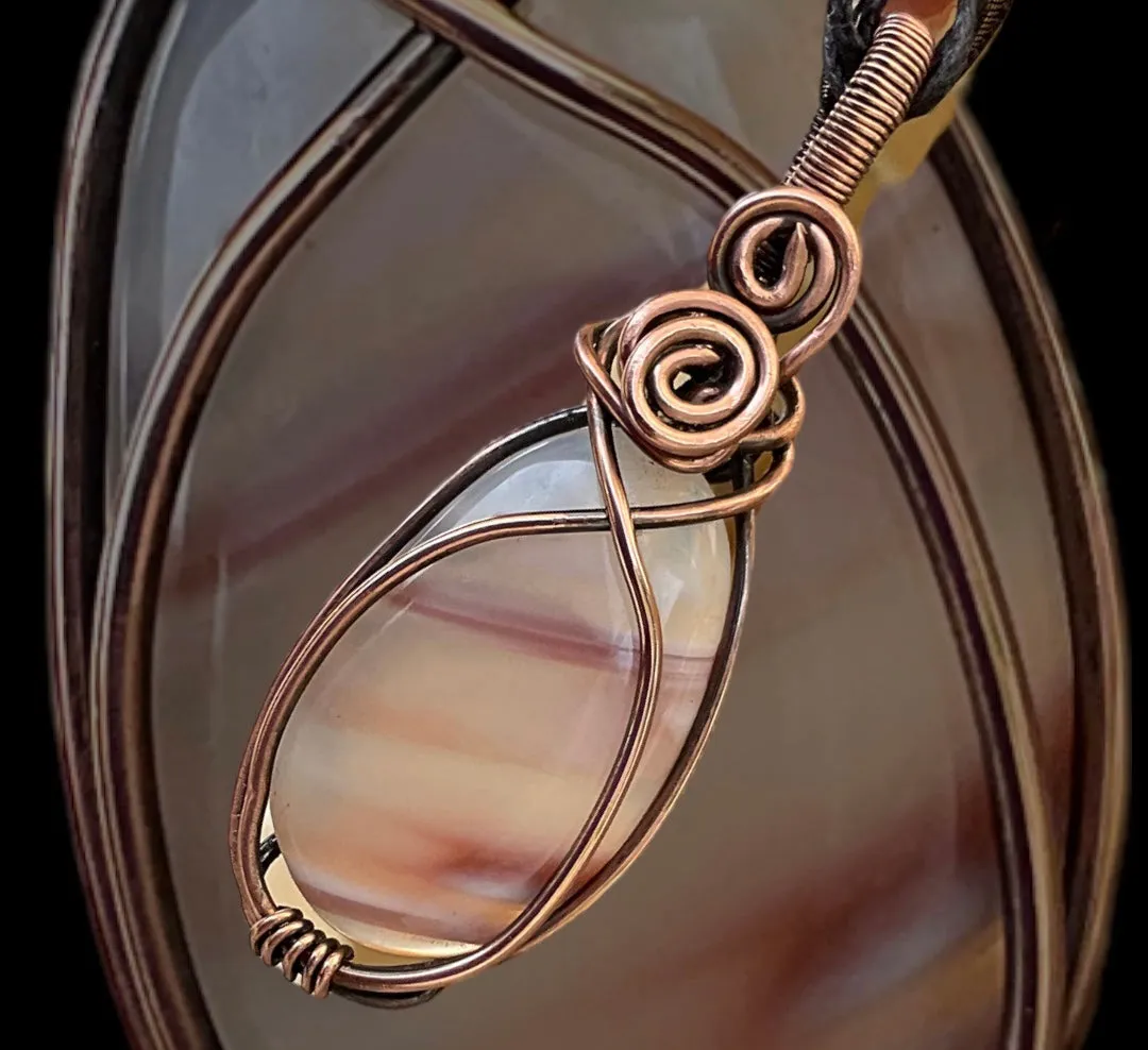 Wire Wrapped Striped Agate