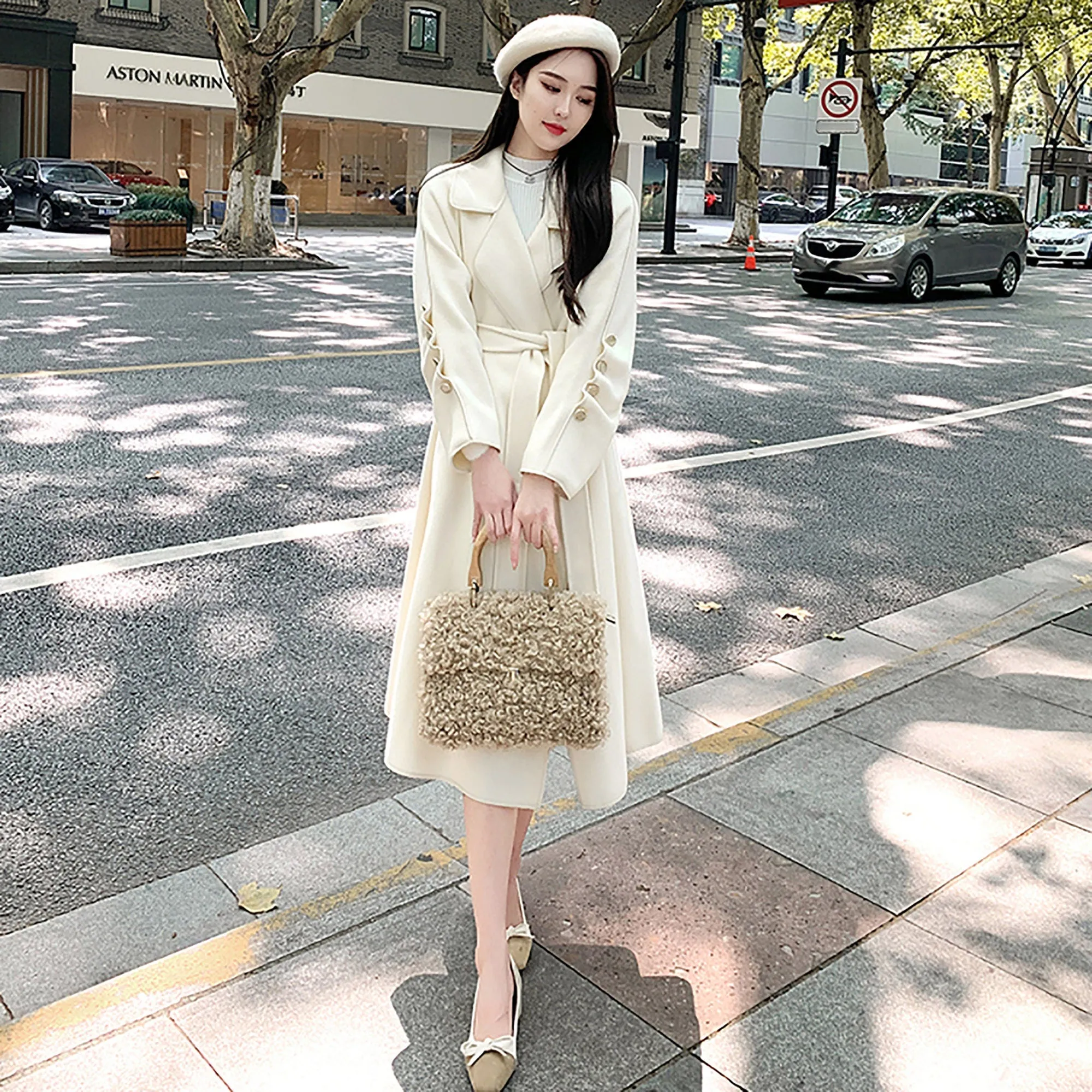 Women White Long Wool Coat,double-face cashmere coat,Handmade coat,Oversize wool coat,Wool Wrap Coat,Wedding coat,Winter coat,Vivian7 W124